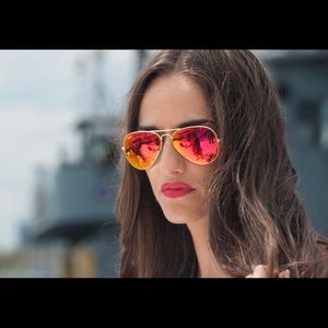 Ray ban aviator mirror sunglasses